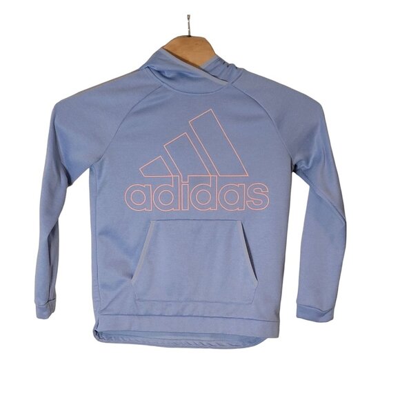 Adidas Climawarm Athletic Hooded Sweatshirt Size Small Women's Blue‎ - Picture 1 of 5